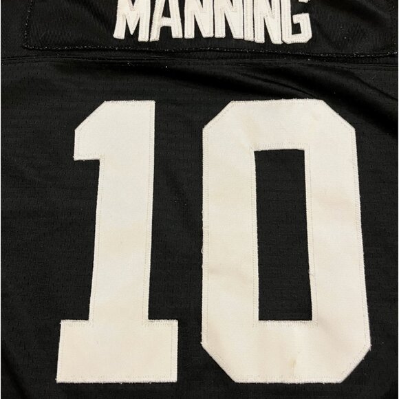 ELI MANNING reebok #10 jersey vintage YOUTH XL 18/20 black no team nfl - Picture 7 of 8